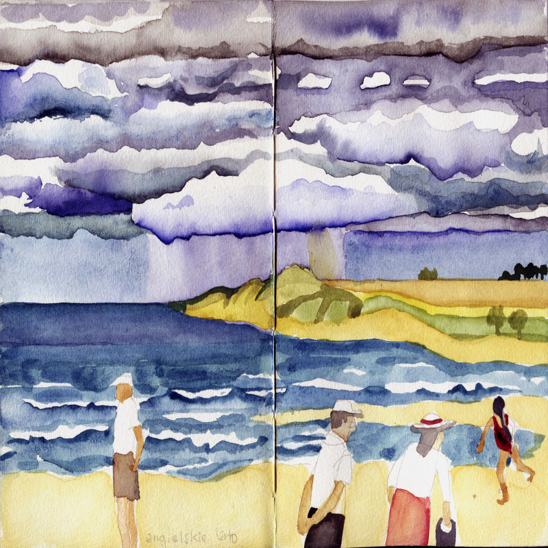 Dorota Podlaska, Pamiętnik z podróży, 2022, akwarela na papierze